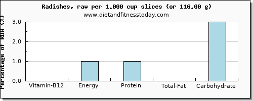 vitamin b12 and nutritional content in radishes